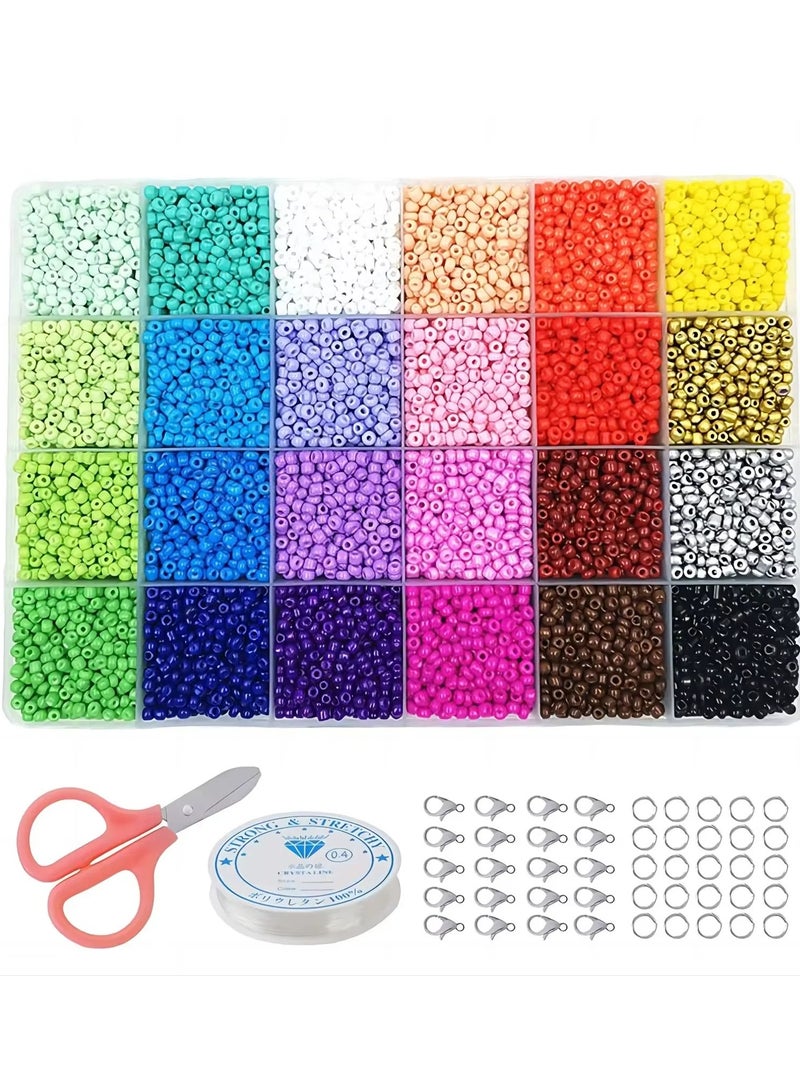 12000Pcs Lacquered Glass Beads Diy Handmade Beaded Material Bracelets Necklaces Earrings Jewelry Making Kit For Halloween - Image 1