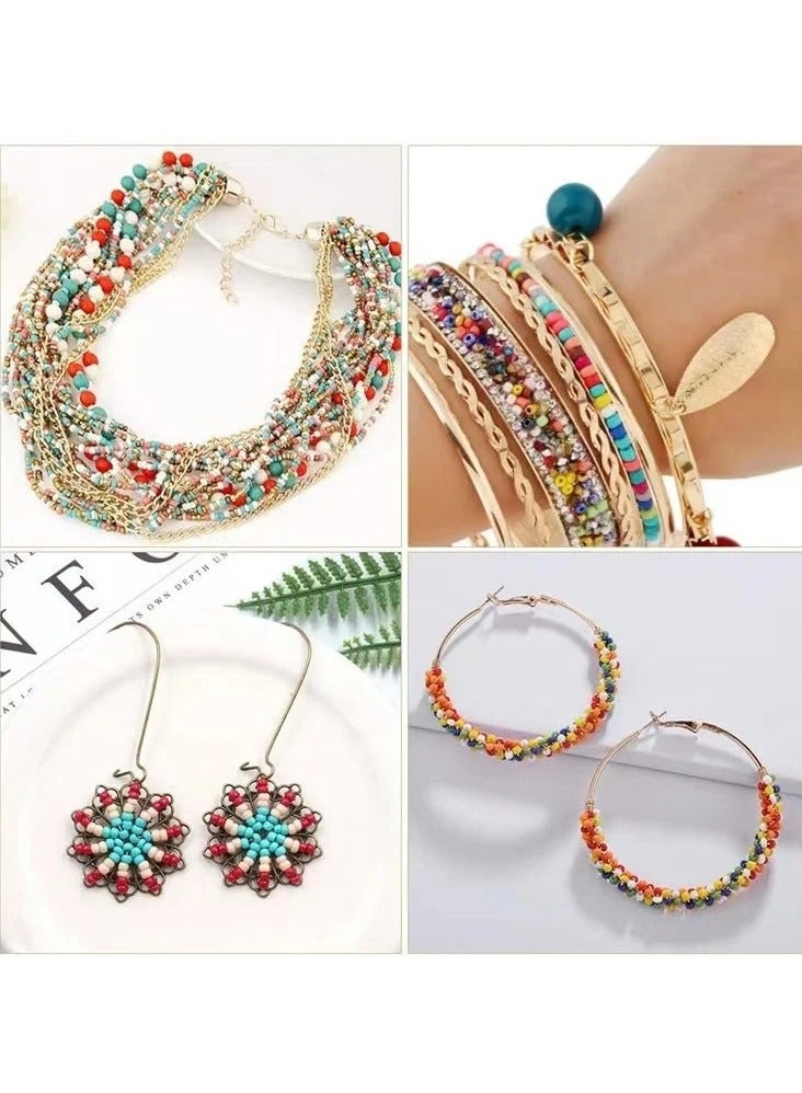 12000Pcs Lacquered Glass Beads Diy Handmade Beaded Material Bracelets Necklaces Earrings Jewelry Making Kit For Halloween - Image 2