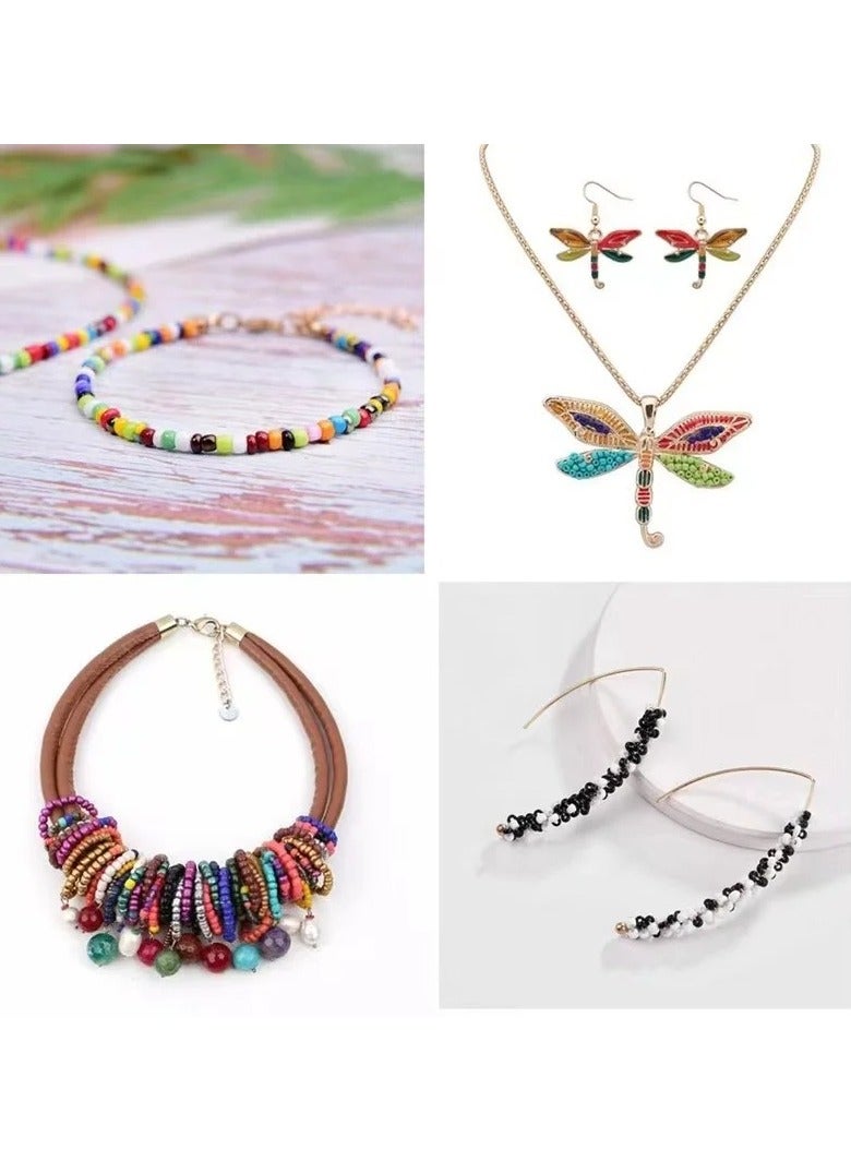 12000Pcs Lacquered Glass Beads Diy Handmade Beaded Material Bracelets Necklaces Earrings Jewelry Making Kit For Halloween - Image 3