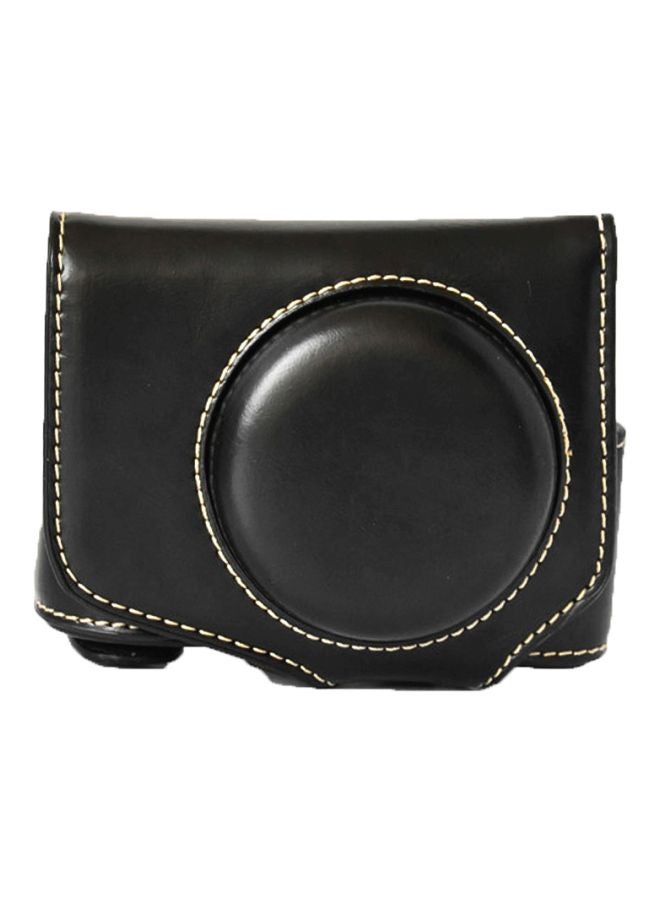 Protective Camera Case With Strap For Canon Powershot G7 X Mark II/G7X II Black  - Image 1
