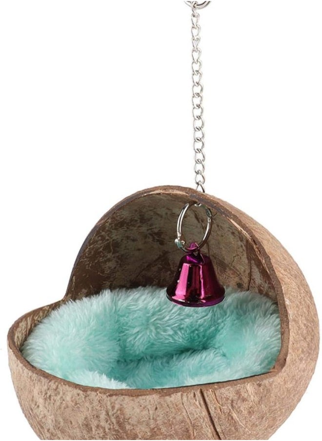 klarako - Natural Coconut Husk Bird Breeding Nest Bed Cage Hatching Nest with Mat - Image 1