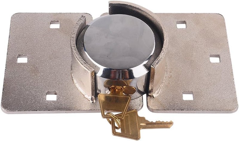 klarako Security Hasp Shackle Lock, Heavy Duty Van Garage Shed Door Security Padlock & Hasp Set High Security Hasp Shackle Lock 73mm Steel with Bolt - Image 2