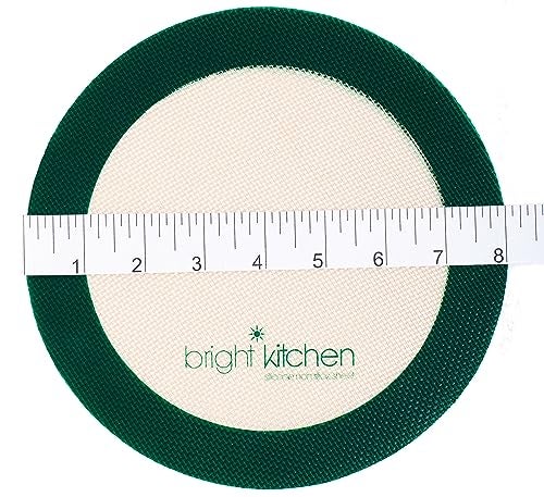 Bright Kitchen 5 Dehydrating Sheets Compatible With Ninja Foodi Dehydrator - 8" Circle Non Stick Drying Herbs Chips Fruit Leather Jerky Food Liner Mats Pressure Cooker - Image 5