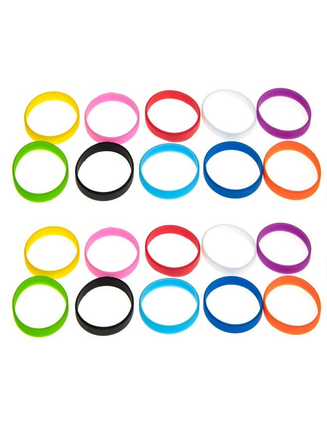 GRIFITI Band Joes 3” x 0.25" 1.91" Diameter 20 Pack Assorted Colorful Small Little Colored Rubber Bands Wrist Cooking Office Boxes Wraps Colors Rubberbands Siliconebands Silicone Elastic Bands 3” - Image 1