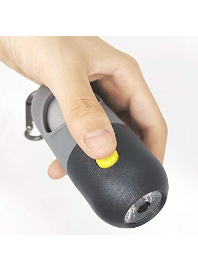Dog Poop Bag Dispenser With Built In LED Flashlight And Metal Clip Pet Waste Bag Holder For Leash Black - Image 4