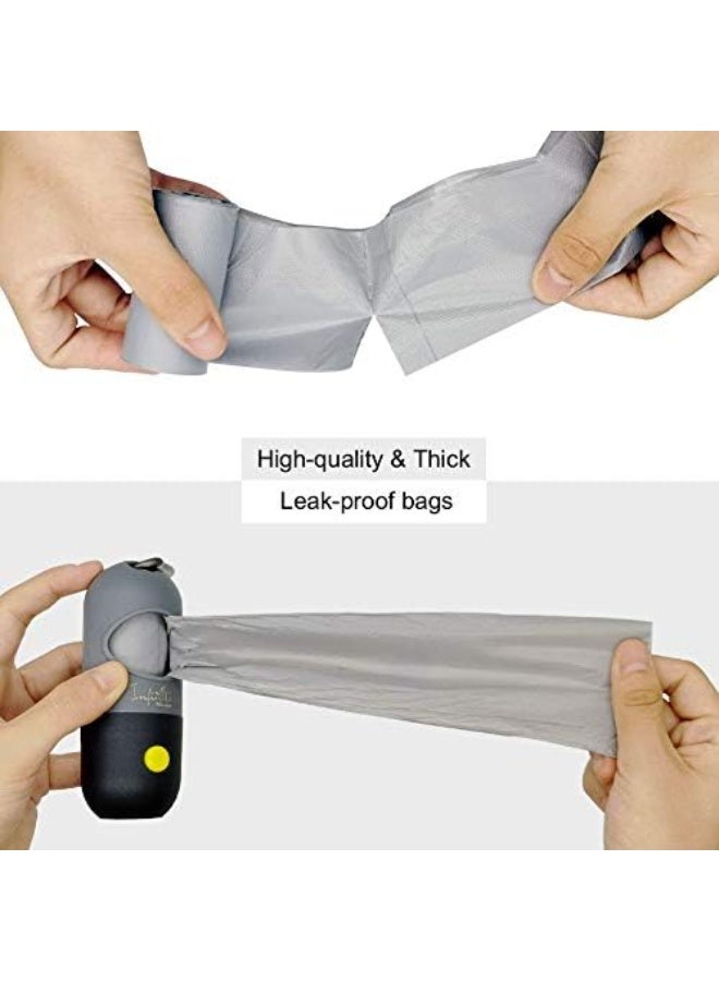 Dog Poop Bag Dispenser With Built In LED Flashlight And Metal Clip Pet Waste Bag Holder For Leash Black - Image 3