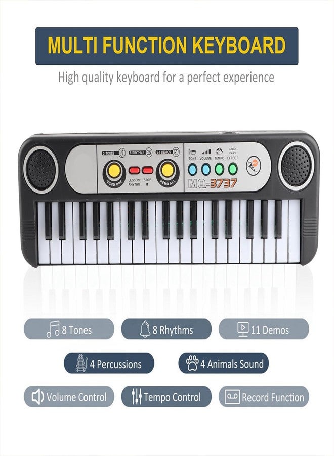 LiebeWH 37 Key Keyboard Piano for Beginners with Microphone Educational Musical Instruments Portable Electronic Keyboard for Adults - Image 5