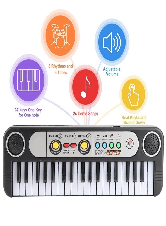 LiebeWH 37 Key Keyboard Piano for Beginners with Microphone Educational Musical Instruments Portable Electronic Keyboard for Adults - Image 3