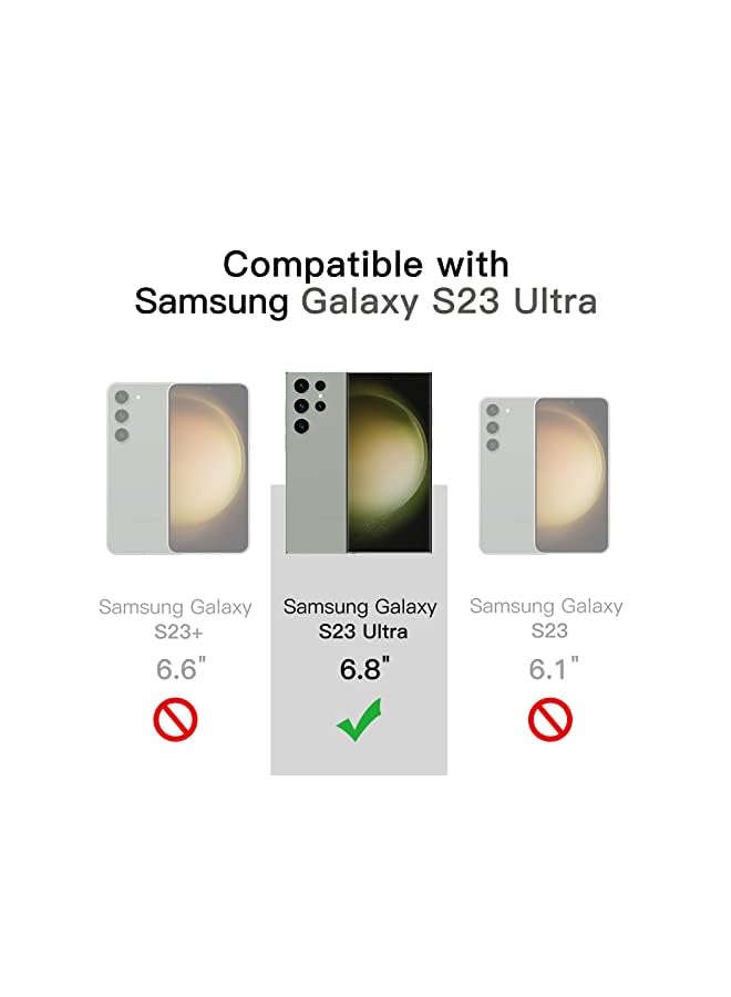 Jetech حافظة لهاتف سامسونج جالكسي S23 ألترا 5G مقاس 6.8 بوصة، غطاء حماية مقاوم للصدمات غير قابل للاصفرار، وظهر صلب من مادة البولي كربونات مضاد للخدش (أخضر) - Image 2