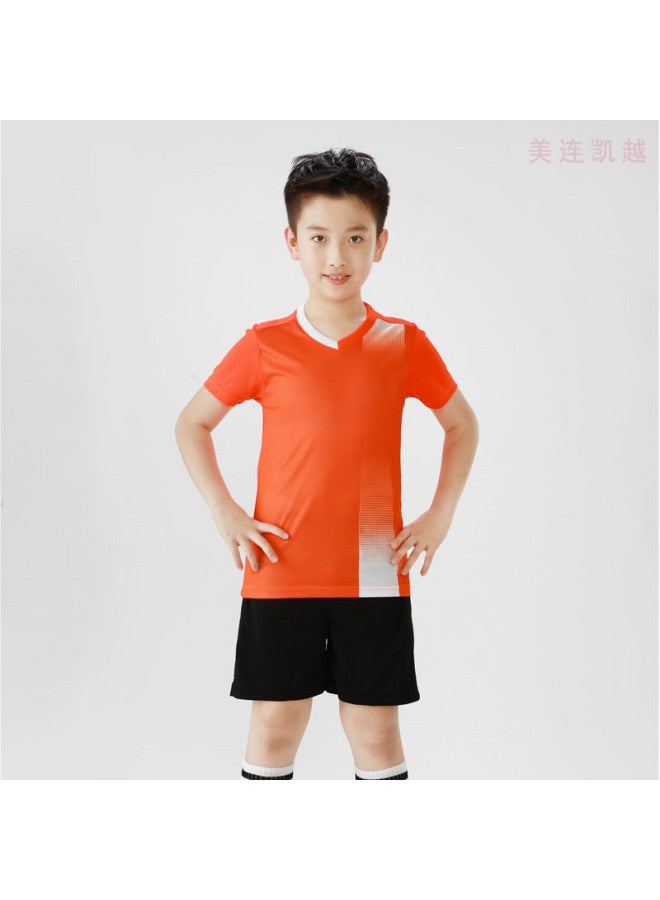 Orange Red Short Sleeve Football Jersey - Image 1