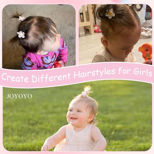JOYOYO 30PCS 1.25 Inch Baby Girls Hair Ties with Flower,Soft Elastics Ponytail Holders Hair Accessories for Infants Toddlers Baby Girls - Image 4