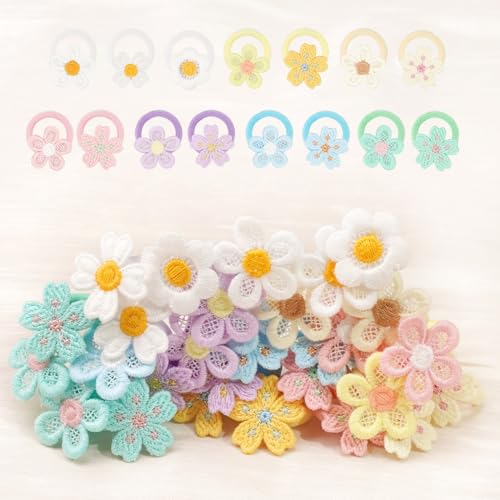 JOYOYO 30PCS 1.25 Inch Baby Girls Hair Ties with Flower,Soft Elastics Ponytail Holders Hair Accessories for Infants Toddlers Baby Girls - Image 1