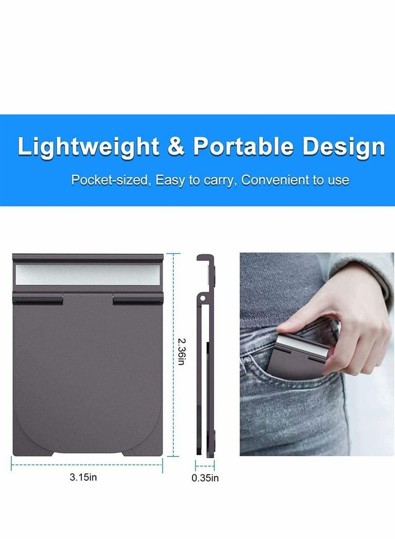 4Pack Cell Phone Stand for Angle Height Universal Adjustable Foldable Desk Sturdy Aluminum Metal Holder Dock iPhone, Mobile Phone, All Android Smartphone, Desktop - Image 3