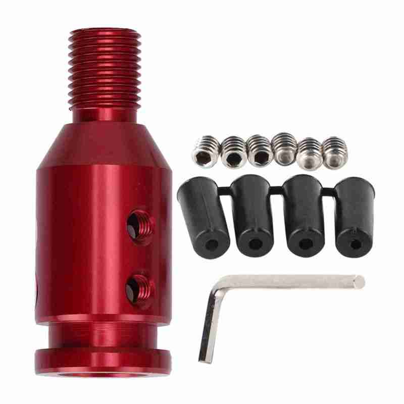Shift Knob Adapter for Non Threaded Shifters 12x1.25 Universal Aluminum - Red Anti-Corrosion Shift Knob Adapter for Car Models - Image 1