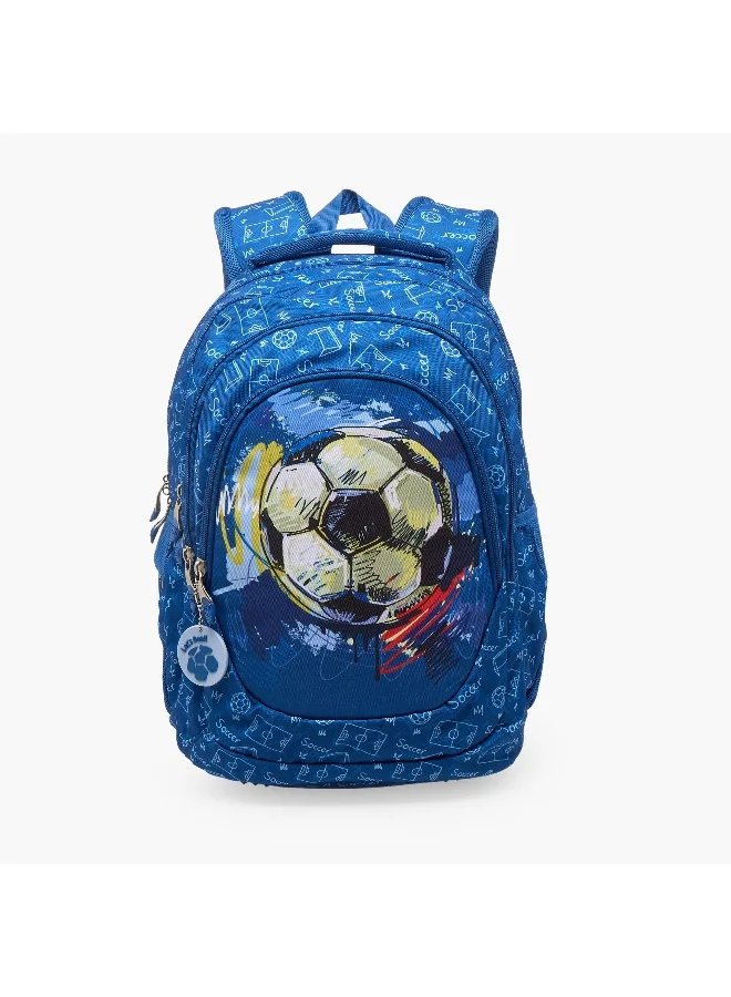 St.Right St.Right Football Print Backpack for Boys 8-13 Years with Padded Straps - 18 inch