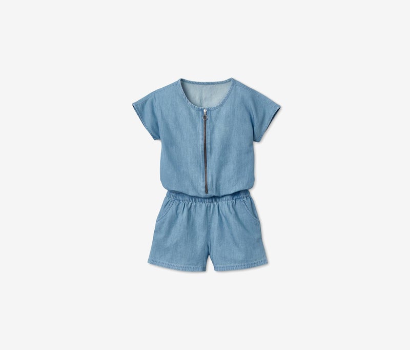 Tchibo Girls Short Playsuit, Chambrey - Image 2