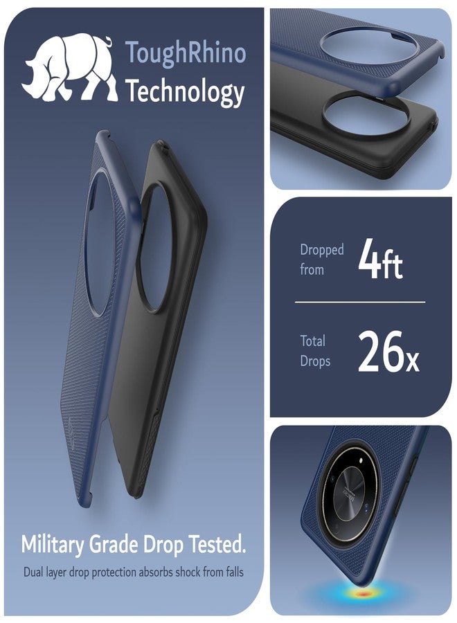 توديا جراب TUDIA DualShield Grip مصمم لهاتف Honor Magic 6 Lite/Honor X9b (2024)، [MergeGrip] جراب حماية للهاتف من الدرجة العسكرية، مزدوج الطبقات، مقاوم للصدمات، نحيف ومتين، شديد التحمل - وردي دخاني - Image 3