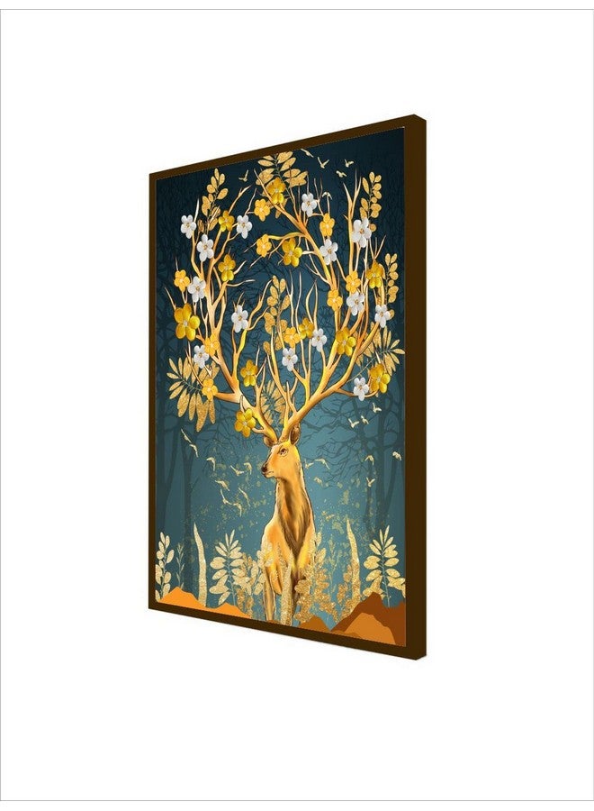 Artsense لوحة فنية جميلة لتزيين الجدران - لوحة شجرة تجريدية لتزيين غرفة المعيشة - لوحة كبيرة الحجم لتزيين المنزل بإطار - متعددة الألوان / 20x30 بوصة / (50x70 سم) - Image 4