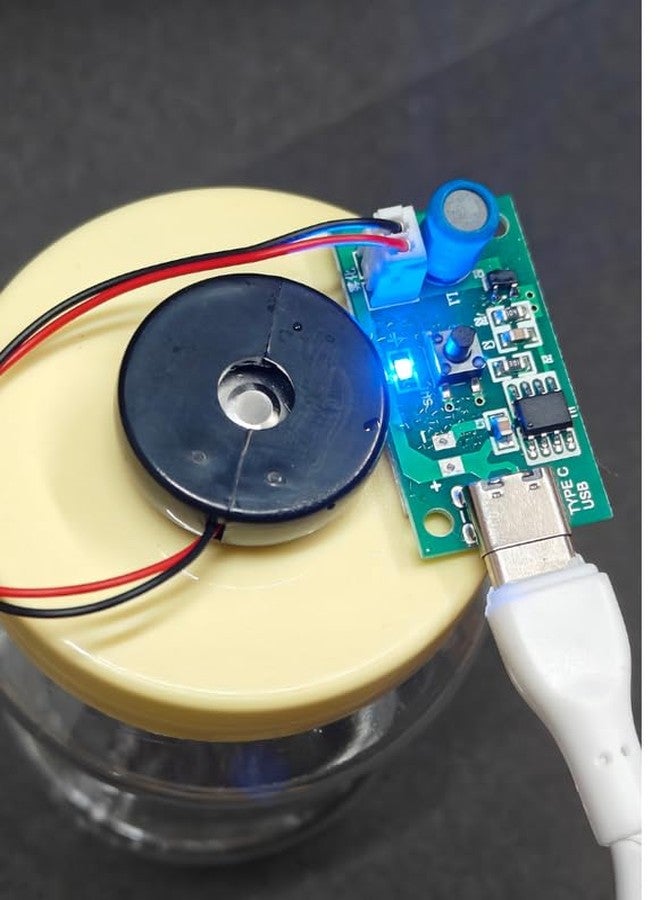 ESPtronics جهاز ترطيب هواء بارد بالموجات فوق الصوتية من إي إس بيترونيكس، طقم رذاذ، وحدة من النوع C، لوحة دوائر 5 فولت، بالإضافة إلى وعاء سعة 100 مل، مناسب للغرف والمكاتب وأحواض السمك. - Image 5