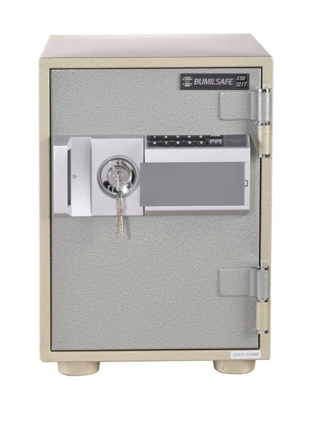 BUMIL SAFE - ESD101T Bumil Safe Anti-Burglar Fireproof Safe Box with a Removable Tray, Digital Keypad and Emergency Key Lock  (41.2 X30.7 X33.4CM 30Kgs) - Made in Korea - Image 1