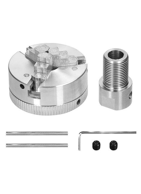 Lathe Chuck 3 Jaws/4 Jaws Manual Self-Centering Mounting Bolt for Grinding Milling Turning Machine
