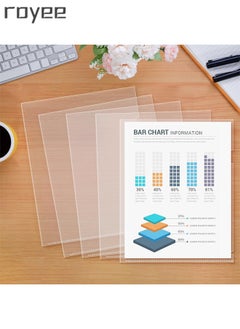 Royee 10-Pack L-Type Plastic File Folders, Transparent Clear Project Folder with US Letter Size, L-Open Plastic Sleeves for Home, School and Office  - Image 4