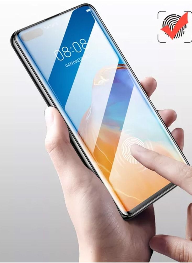 CATANES - Huawei P40 Pro UV Screen Protector 6D Tempered Glass 9H Adhesive Nano Liquid UV Glue Full Coverage Clear - Image 1