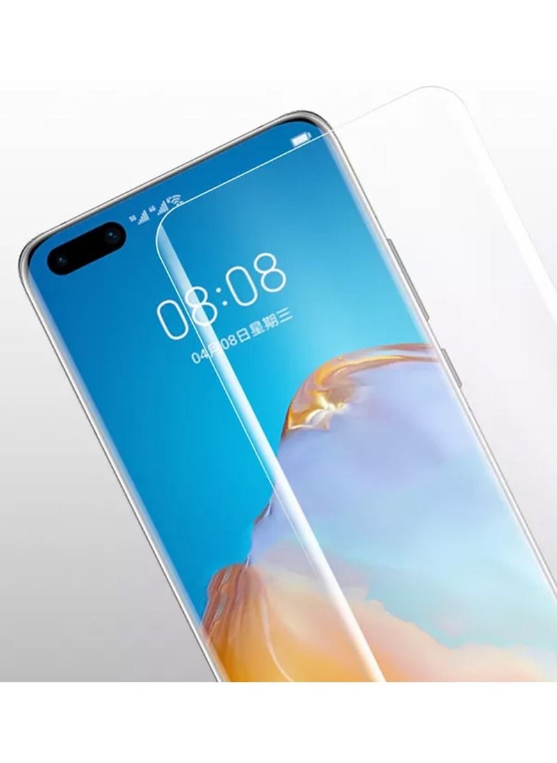 CATANES - Huawei P40 Pro UV Screen Protector 6D Tempered Glass 9H Adhesive Nano Liquid UV Glue Full Coverage Clear - Image 1