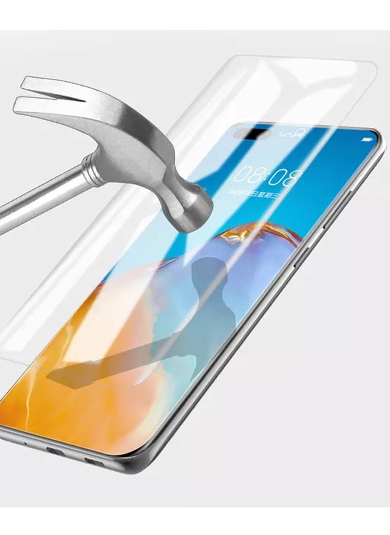 CATANES - Huawei P40 Pro UV Screen Protector 6D Tempered Glass 9H Adhesive Nano Liquid UV Glue Full Coverage Clear - Image 1