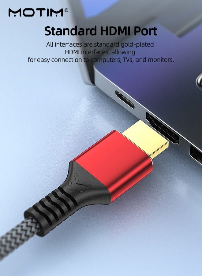 موتيم كابل HDMI 8K 2M، 2.1 48Gbps عالي السرعة 8K@60Hz  4K/120fps، كابل فيديو HDMI إلى HDMI كابل HDMI Ultra HD مضفر متوافق مع PS5/4 Switch Xbox PC Laptop - Image 4