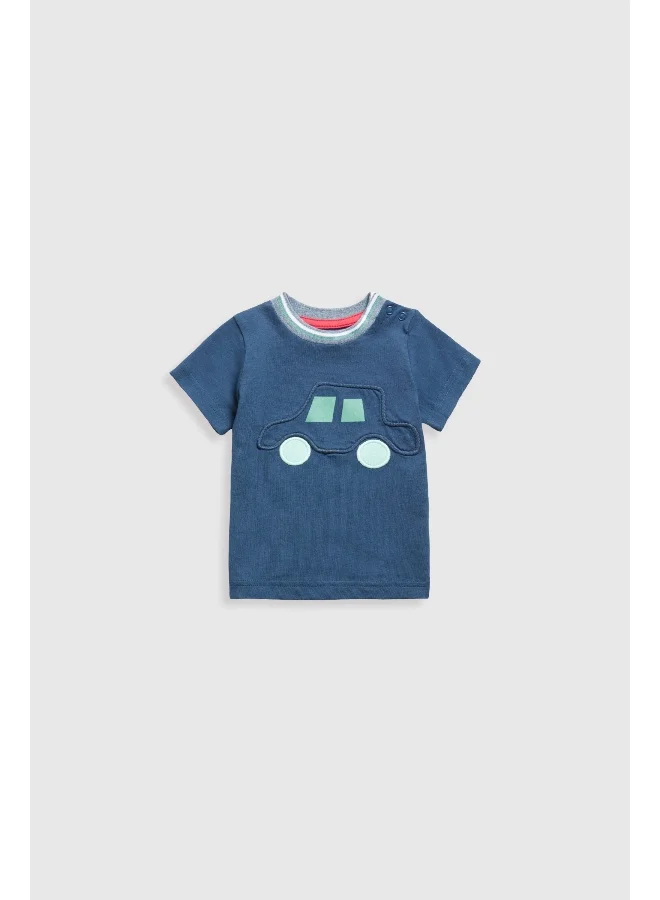 mothercare Navy Car T-Shirt