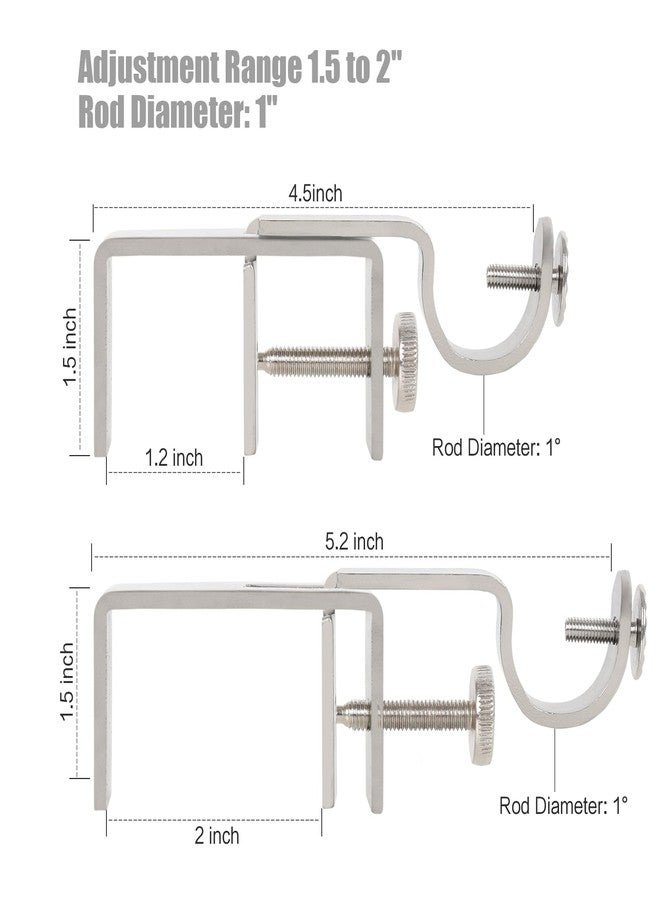 INSFITY Outside Mounted Blinds Curtain Rod Bracket (Only Fit for 1.3-2 inches Rectangle Headrail) No Drill No Tools Required (Patent Depending) - Image 2