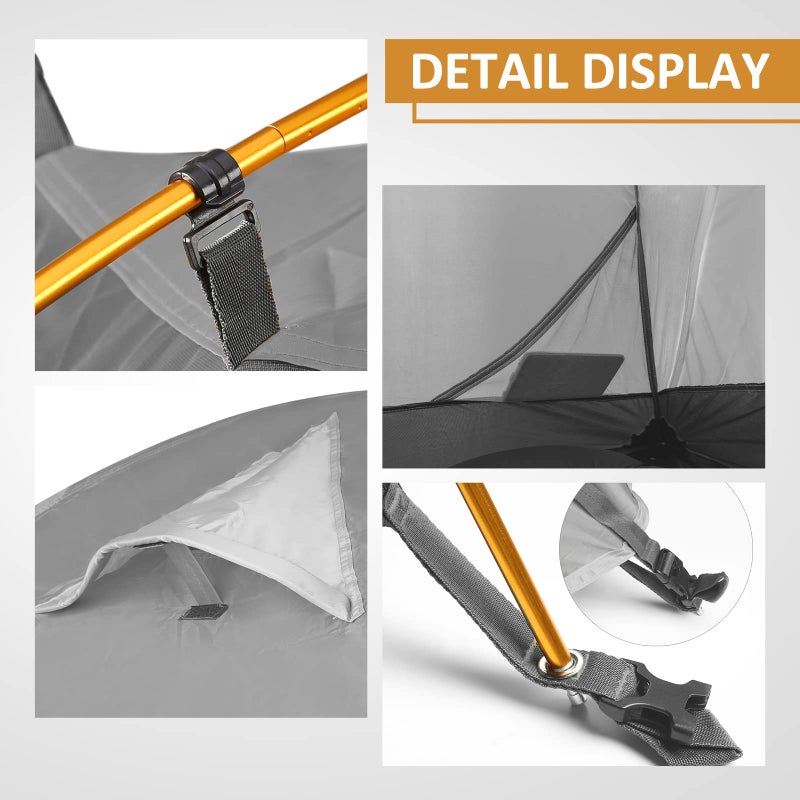 Bessport Camping Tent 1 Person Tent Waterproof Two Doors Backpacking Tent Easy Setup Lightweight for Outdoor, Hiking Mountaineering Travel - Image 4