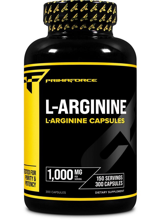 Primaforce L-Arginine (300 Capsules, 150 Servings / 1,000 mg L-Arginine Per Serving) | Extra Strength Amino Acid Supplement for Men and Women - Gluten Free, Non-GMO - Image 1