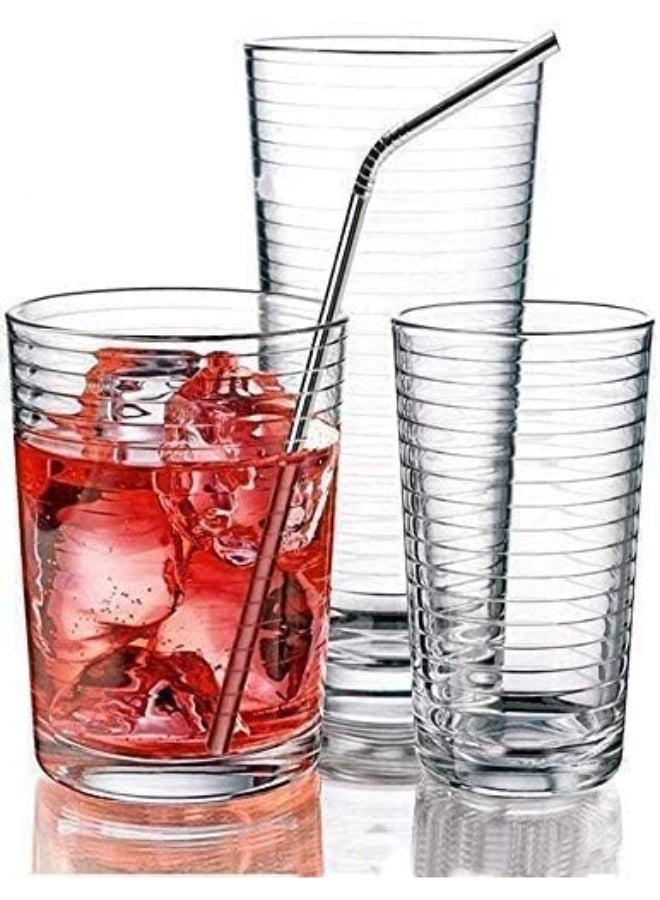 كيوشوب شفاطات شرب معدنية من كيوشوب®️ قابلة لإعادة الاستخدام 304 من الفولاذ المقاوم للصدأ، شفاطة مشروبات مستقيمة ومتينة مع فرشاة تنظيف، 5 قطع - Image 4