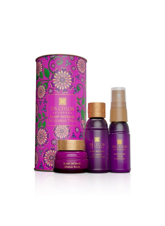 SPA CEYLON Sleep Intense Wellness Trio Set | Intensive Spa Essentials For Deep Rest | Ayurvedic Pampering Kit With Natural Ingredients | Gift set - Image 1