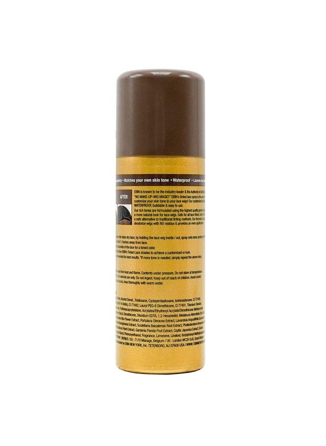 EBIN NEW YORK Tinted Lace Aerosol Spray Darkest Brown 2.7Oz/ 80Ml Quick Dry Water Resistant No Residue Water Resistant Even Spray Matching Skin Tone Natural Look  - Image 3