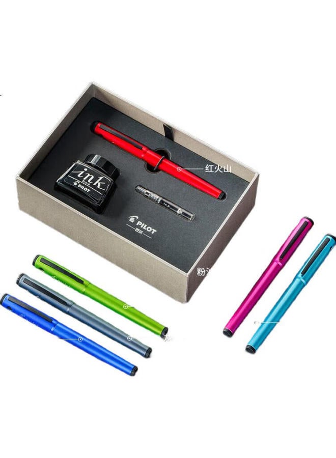 Pilot Fountain Pen Set Explorer New Explorer Gift Box With Ink, Gift Pen For Men And Women, Gift For Friends, Fpex1Fmel, F Nib Blue Glacier - Image 1