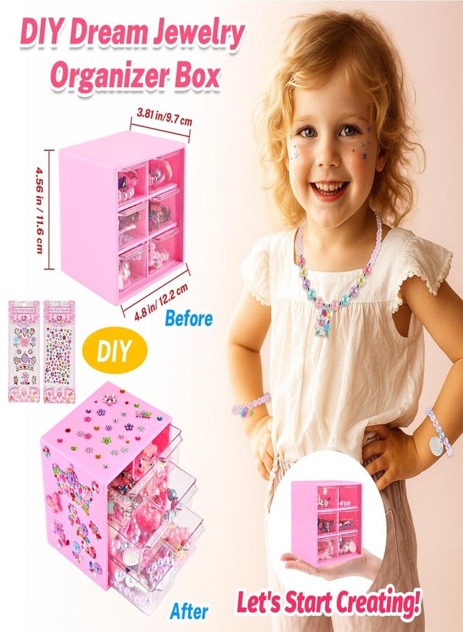 Faburo 42PCS Jewelry Toys for Girls, Unicorn Mermaid Princess Toys- Rings, Clip on Earrings, Necklaces, Hair Clips, DIY Stickers, Box, Toddler Kids Play Jewelry for Girls 3-5 6 7 8 9 10+ Christmas Birthday Gifts - Image 4