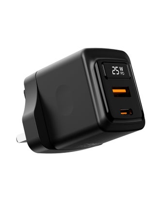 Black - 25W Dual Port Wall Charger