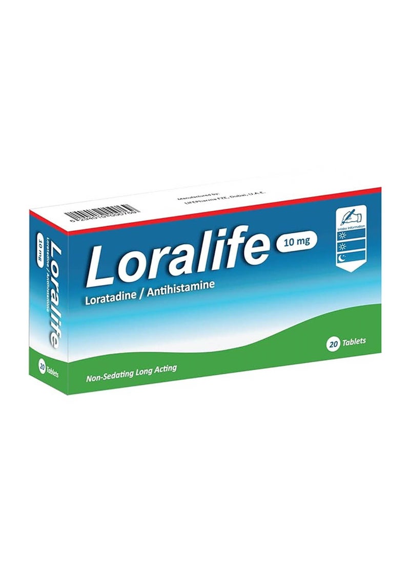 LORALIFE 10Mg Tablet 20'S Relieving Allergic Symptoms 