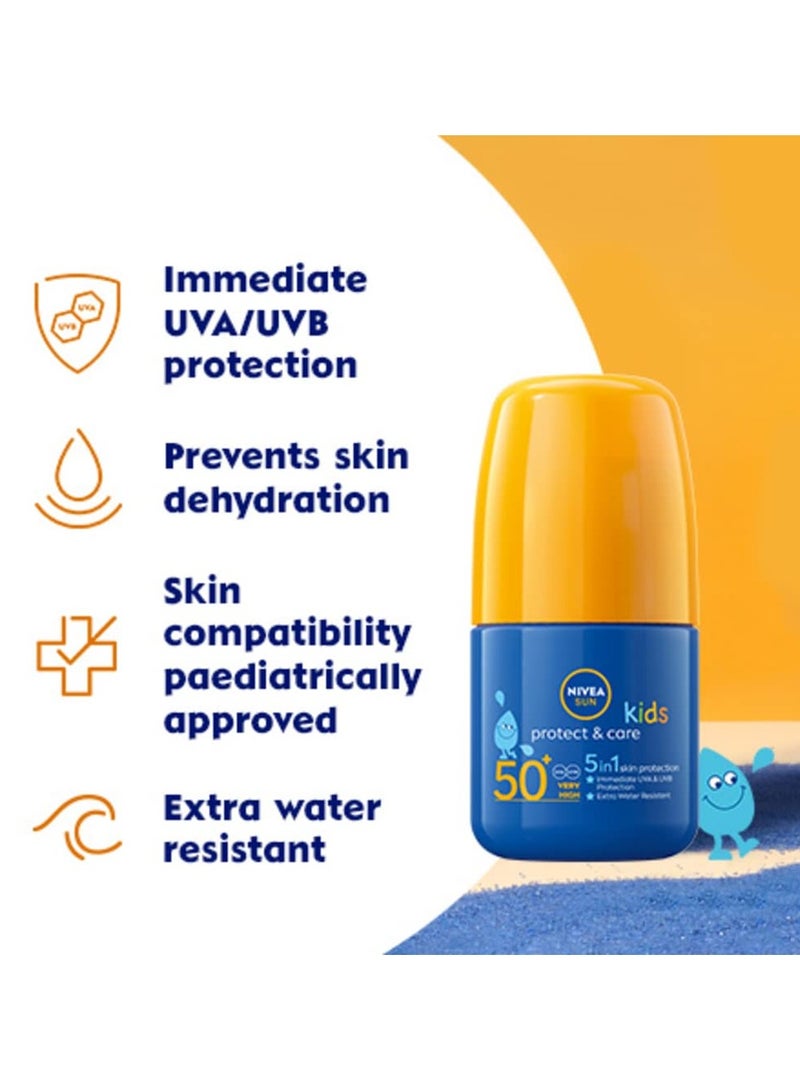 Nivea نيفيا صن كيدز كارينغ رول اون مع عامل حماية من الشمس 50 عالي 50 مل من نيفيا - Image 2