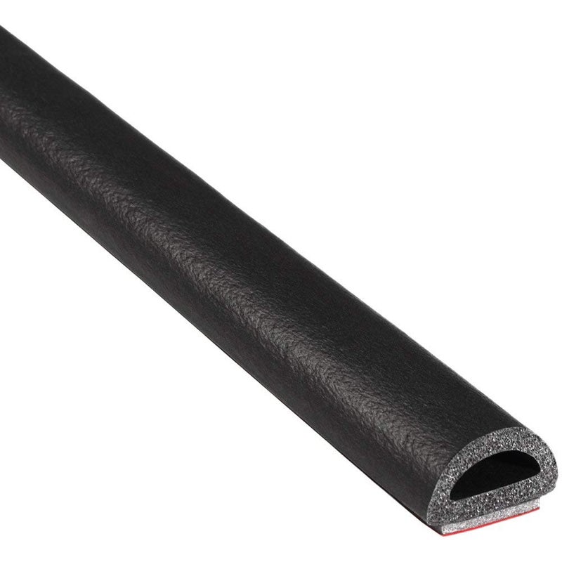 TrimLok DShaped Rubber Seal  EPDM Foam Seal with BT 3M High Strength Tape System  Ideal Door and Window Weather Seal for Cars Trucks Rvs and Boats  0375 Height 075 Width 25 Length
