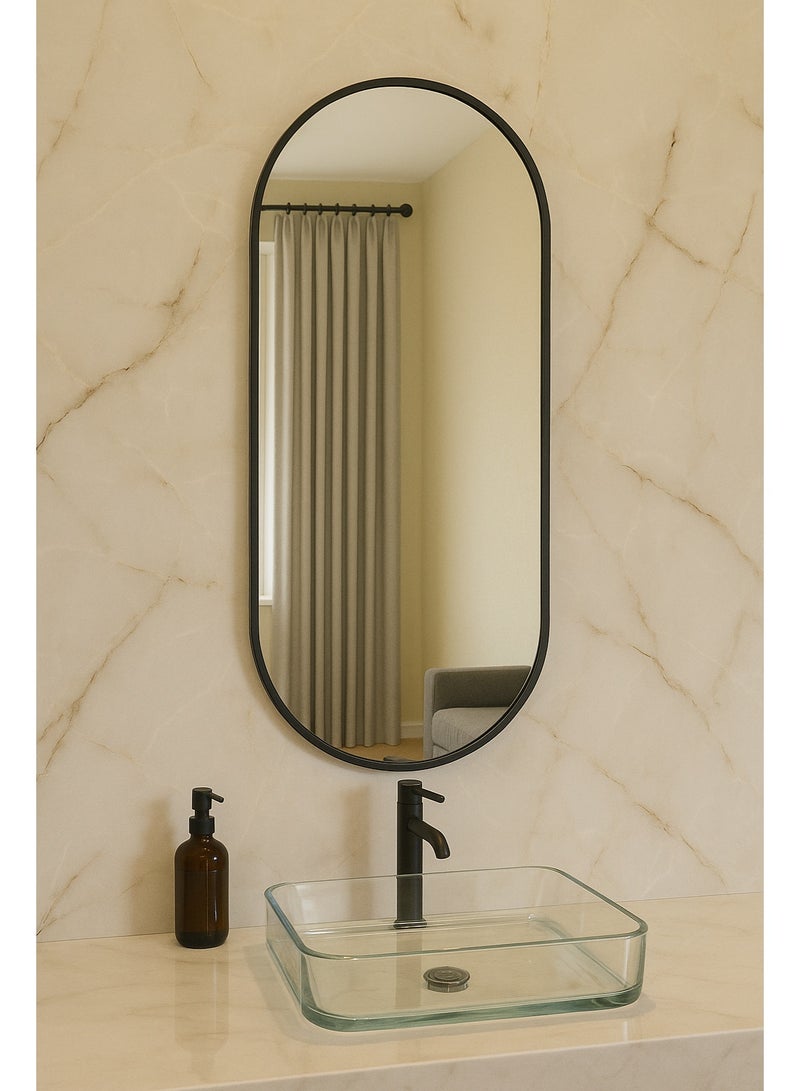 Glass Corner 40*120 Capsule - Black - Image 1