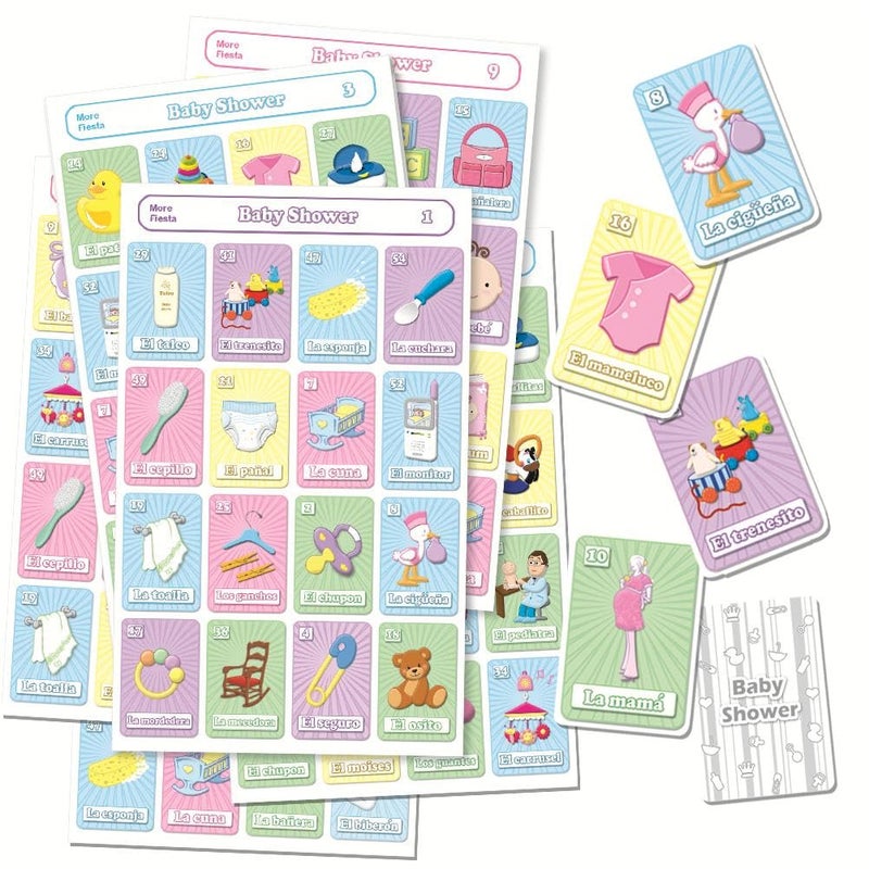 More Fiesta Baby Shower Bingo Game in Spanish for 20 Players - Image 4