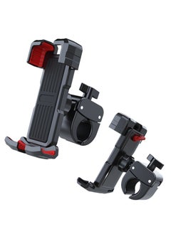 Motorcycle Phone Mount, Bike Phone Holder - Upgrade Quick Install Handlebar Clip for Bicycle Scooter, Cell Phone Clamp