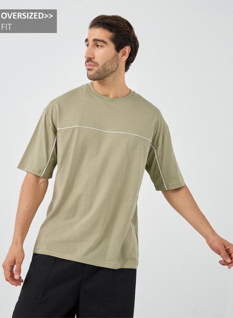 تيشيرت أوفرسايز ستايلي سيم إنسيرت