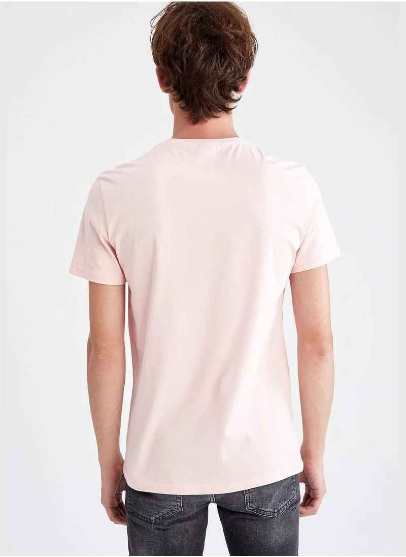 DeFacto Crew Neck Short Sleeve Printed T-shirt