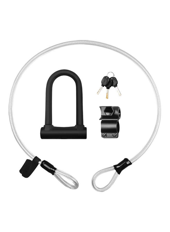 Alyashmac Bike Lock Heavy Duty Bicycle U Lock Secure Lock with Mounting Bracket 21.5*6*13.5cm - Image 4