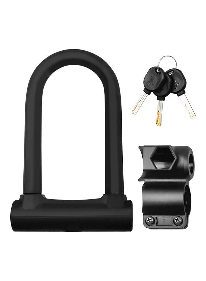 Alyashmac Bike Lock Heavy Duty Bicycle U Lock Secure Lock with Mounting Bracket 21.5*6*13.5cm - Image 3